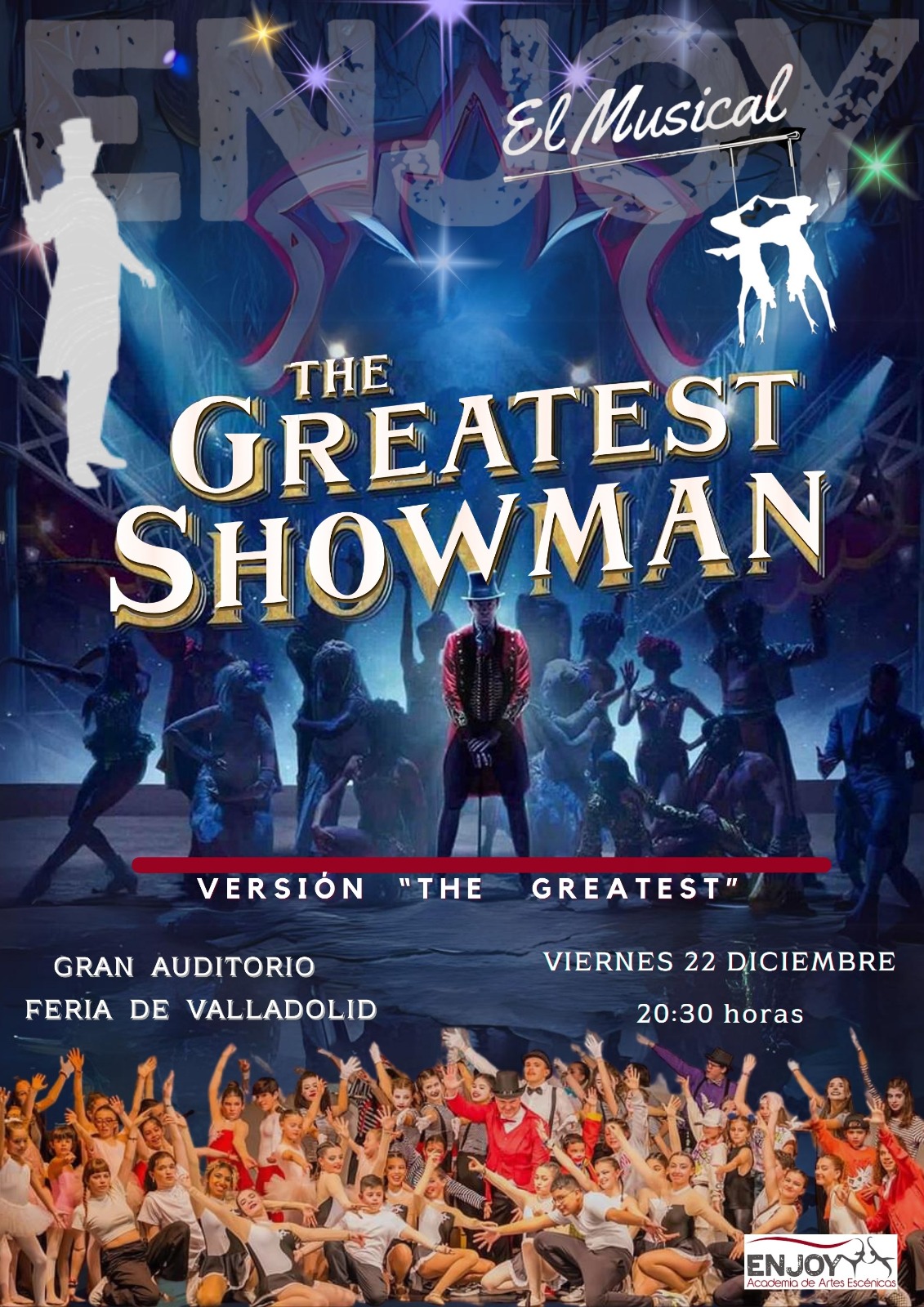 cartel de estreno obra de teatro de greatest showman
